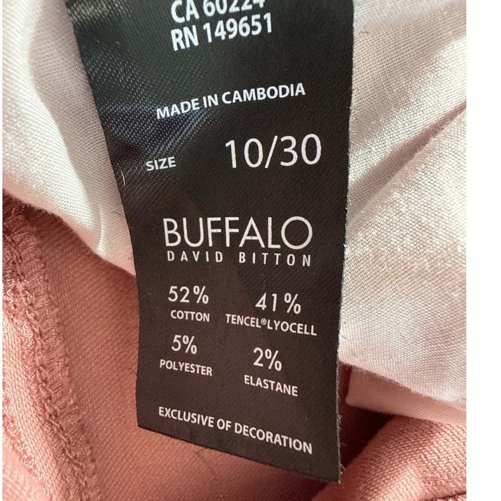 Buffalo David Bitton Havana High Rise Ankle Skinny Jeans Pink 10/30 26 Inseam - Picture 7 of 9